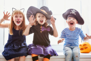 children on Halloween